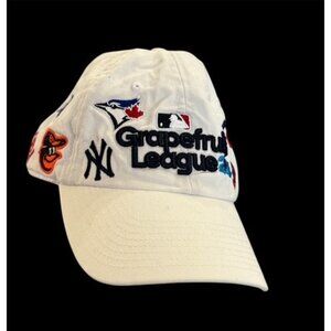 Grapefruit league baseball hat 2024 White Navy Blue all over 47 Brand Strap Back
